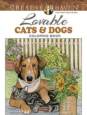 Creative Haven Lovable Cats And Dogs Coloring Book-..