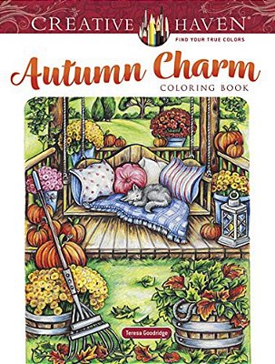 Creative Haven Autumn Charm Coloring Book-..