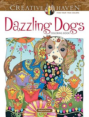 Creative Haven Dazzling Dogs Coloring Book-..