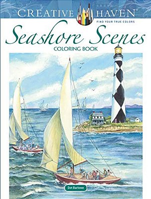Creative Haven Seashore Scenes Coloring Book-..