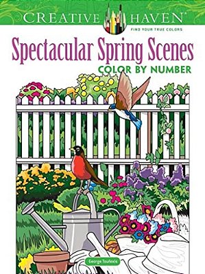 Creative Haven Spectacular Spring Scenes Color By Number-..