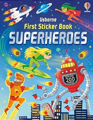 First Sticker Book Superheroes-..