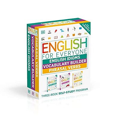English For Everyone English Idioms, Vocabulary Builder, Phrasal Verbs 3 Book Box Set-..