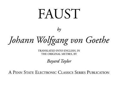 Faust: The Second Part Of The Tragedy-..