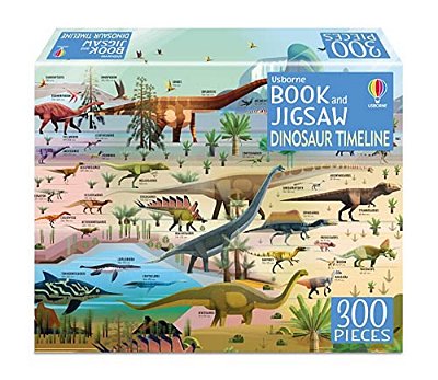Usborne Book And Jigsaw Dinosaur Timeline-..
