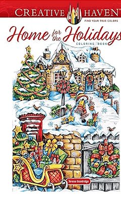 Creative Haven Home For The Holidays Coloring Book-..