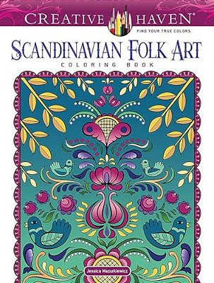 Creative Haven Scandinavian Folk Art Coloring Book-..