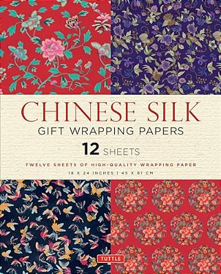 Chinese Silk Gift Wrapping Papers - 12 Sheets: 18 X 24 Inch (45 X 61 Cm) Wrapping Paper-..