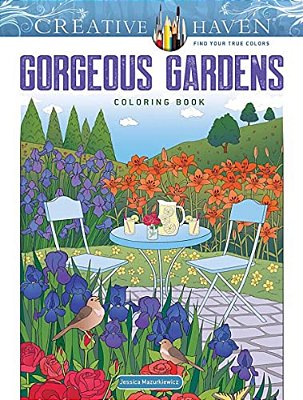 Creative Haven Gorgeous Gardens Coloring Book-..