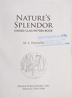 Nature's Splendor Stained Glass Pattern Book-..