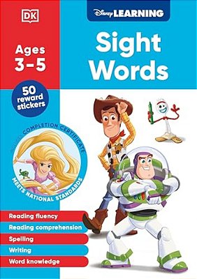 Disney Learning Sight Words (Ages 3-5): Preschool English Reading, Spelling, Writing Workbook For Kids, Curriculum-Based-..