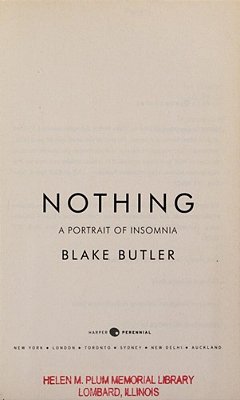 Nothing: A Portrait Of Insomnia-..