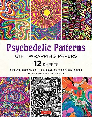 Psychedelic Patterns Gift Wrapping Papers - 12 Sheets: 18 X 24 Inch (45 X 61 Cm) Wrapping Paper-..