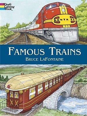 Famous Trains Coloring Book-..