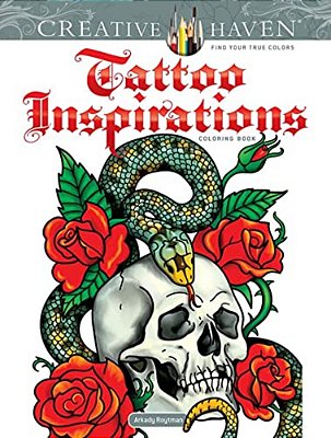 Creative Haven Tattoo Inspirations Coloring Book-..