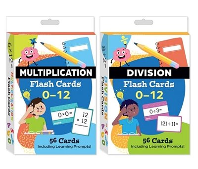 Multiplication & Division Flash Card 2-Deck Set-..