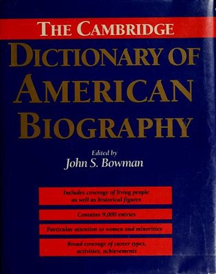 The Cambridge Dictionary Of American Biography-..