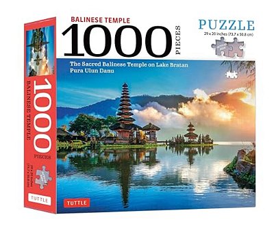 Balinese Temple - 1000 Piece Jigsaw Puzzle: The Sacred Balinese Temple On Lake Bratan, Pura Ulun Danu (Finished Size 29 In. X 20 In.)-..