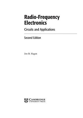 Radio-Frequency Electronics: Circuits And Applications-..