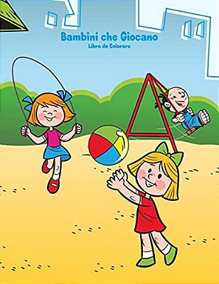 Bambini Che Giocano Libro Da Colorare 1-..