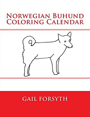 Norwegian Buhund Coloring Calendar-..