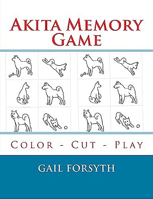 Akita Memory Game: Color - Cut - Play-..