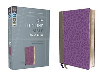 Niv, Thinline Bible, Giant Print, Imitation Leather, Gray/Purple, Red Letter Edition-..