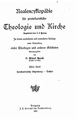 Realencyklopädie Für Protestantische Theologie Und Kirche-..