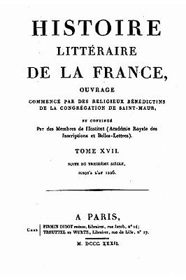 Histoire Littéraire De La France - Tome XVII-..