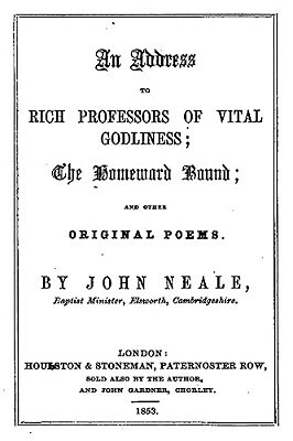 An Address To Rich Professors Of Vital Godliness, The Homeward Bound, And Other Original Poems-..