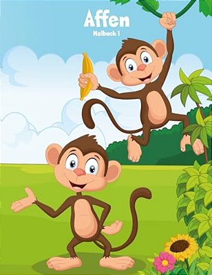 Affen-Malbuch 1-..