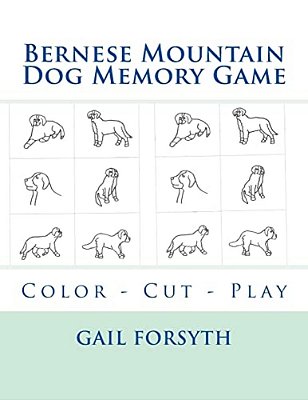 Bernese Mountain Dog Memory Game: Color - Cut - Play-..