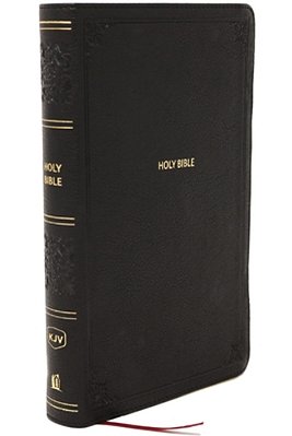 Kjv Giant Print End-Of-verse Reference Bible, Black Leathersoft, Red Letter, Comfort Print (Thumb Indexed)-..
