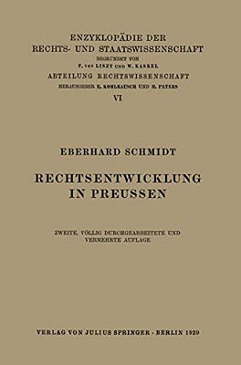 Rechtsentwicklung In Preussen-..