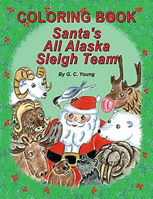 Coloring Book, Santa's All Alaska Sleigh Team-..