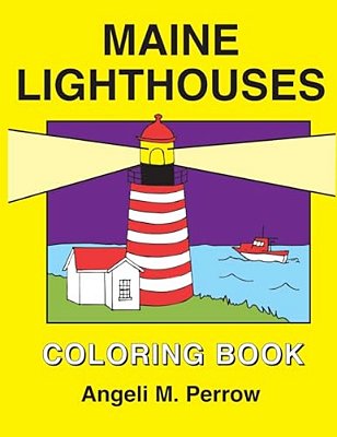 Maine Lighthouses Coloring Book-..