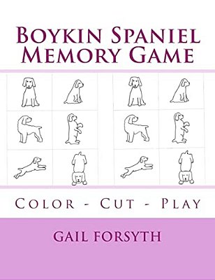 Boykin Spaniel Memory Game: Color - Cut - Play-..
