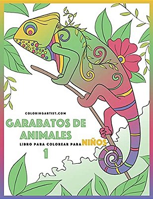 Garabatos De Animales Libro Para Colorear Para Niños 1-..