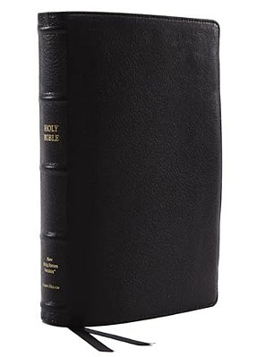 Nkjv, Reference Bible, Classic Verse-By-verse, Center-Column, Premium Goatskin Leather, Black, Premier Collection, Red Letter Edition, Comfort Print-..