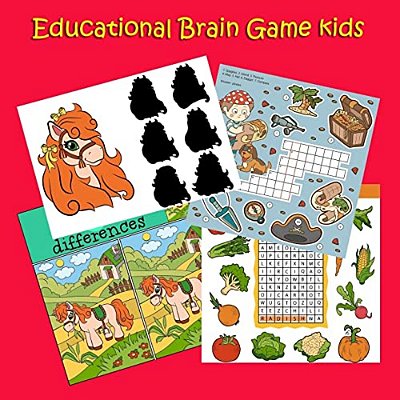 Educational Brain Game Kids: Coloring Books Are Great For Your Mental, Emotional And Intellectual Health. It Can Develop Cognitively, Psychological-..