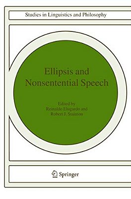Ellipsis And Nonsentential Speech-..
