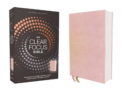 Niv, Clear Focus Bible, Leathersoft, Pink: Read More Of The Bible With Better Focus-..