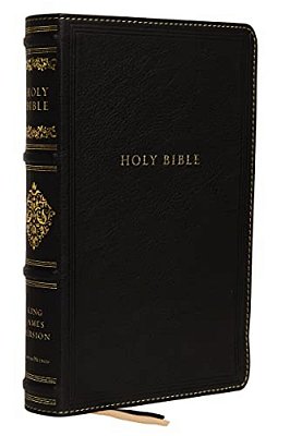 Kjv, Sovereign Collection Bible, Personal Size, Genuine Leather, Black, Thumb Indexed, Red Letter Edition, Comfort Print: Holy Bible, King James Versi-..