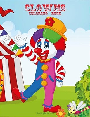 Clowns Coloring Book 1 & 2-..