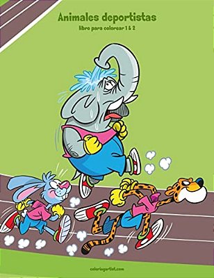 Animales Deportistas Libro Para Colorear 1 & 2-..
