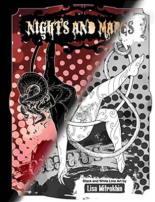 Nights And Mares: Circus - Black And White Line Art-..