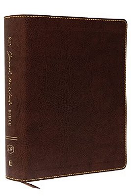 Kjv, Journal The Word Bible, Large Print, Bonded Leather, Brown, Red Letter Edition: Reflect, Journal, Or Create Art Next To Your Favorite Verses-..