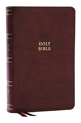 Nkjv, Single-Column Reference Bible, Verse-By-verse, Brown Leathersoft, Red Letter, Comfort Print-..