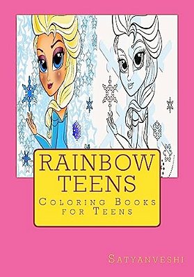 Coloring Book For Teens: Rainbow Teens-..