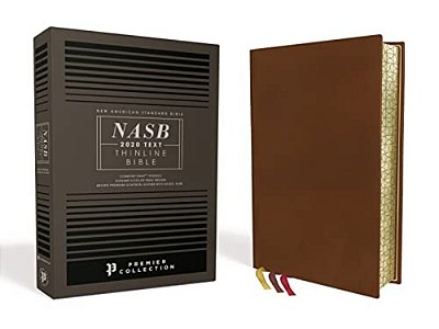 Nasb, Thinline Bible, Premium Goatskin Leather, Brown, Premier Collection, Black Letter, Gauffered Edges, 2020 Text, Comfort Print-..